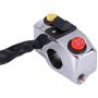 Qiilu 7/8'' Motorcycle Handlebar Waterproof Control Switch with Horn Turn Signal High Low Beam Control Universal for Motorbikes, Electric Bike, ATVs, Scooters