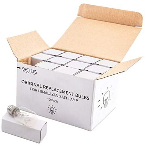 Betus [Original Replacement] Long Lasting 15 Watt Dimmable E12 Socket Incandescent Candelabra Salt Lamp Bulb - Value Pack of 12