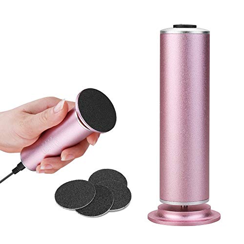 FATUXZ Electric Callus Remove with 60pcs Replacement Sandpaper Discs, Professional Pedicure Foot File Sander for Dead Cracked Hard Skin Calluses for Feet Electronic Callus Shaver (Speed Adjustable)