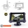 Yuwei Digital Wireless Backup Camera System,YW-77214 Dual HD 720P Camera Wireless Reverse System with Night Vision and Wide Viewing Angles, 7inch Wireless Monitor Split Screen for Trailer, RVs, Ca