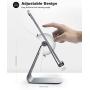 Tablet Stand Multi-Angle, Lamicall Tablet Holder: Desktop Adjustable Dock Cradle Compatible with Tablets Such As iPad Air Mini Pro, Phone XS Max XR X 6 7 8 Plus More Tablets (4-13 Inch) - Gray