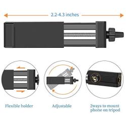 Ptripod Holder Hone Tripod Mount Adapter Phone Mount Adjustable Gooseneck and for Tripod Holder Mount Adapter, Fits iPhone, and All Phones Smart