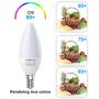SHINESTAR 12-Pack E12 LED Ceiling Fan Light Bulbs 60 watt Equivalent 120v, Daylight 5000K, Small Candelabra Base Light Bulb for Chandelier, Type B B11 LED Bulb, Non-dimmable