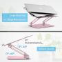 Boyata Laptop Stand, Adjustable Ergonomic Laptop Holder, Aluminium Alloy Notebook Stand Compatible for MacBook Pro/Air, Dell XPS, Lenovo, Samsung Laptops Up to 17 inches-Pink