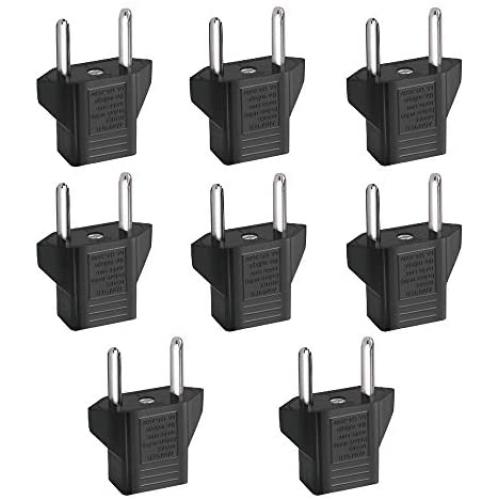 Inovat 8 PCS American USA to European Outlet Plug Adapter