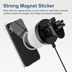 Magnetic Phone Car Mount, YOMITO Mag-Safe 15W Fast Wireless Car Charger, Compatible with iPhone 12/11/11 Pro/XS/Max/XR/ Samsung Galaxy Note20 & Qi Enabled Phone