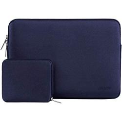 MOSISO Laptop Sleeve Compatible with MacBook Pro 15 inch Touch Bar A1990 A1707, Dell XPS 15,ThinkPad X1 Yoga (1-4th Gen),Surface Laptop 3 15,Water Repellent Neoprene Bag with Small Case, Navy Blue