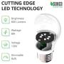 Sunco Lighting 4 Pack A15 LED Bulb, 8W=60W, 6000K Daylight Deluxe, Dimmable, 800 LM, E26 Base, Refrigerator & Fan Light - UL & Energy Star