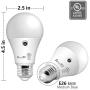 Dusk to Dawn Light Bulb- 2 Pack, AmeriTop A19 LED Sensor Light Bulbs; UL Listed, Automatic On/Off, 800 Lumen, 10W(60 Watt Equivalent), E26 Base, Indoor/Outdoor Lighting Bulb (5000K Daylight)