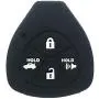 XUHANG Sillicone key fob Skin key Cover Keyless Entry Remote Case Protector Shell for TOYOTA Camry Avalon Matrix Corolla Land Cruiser 4 button smart remote key black
