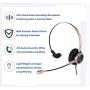 2.5mm Telephone Headset with Noise Cancelling Microphone for Jabra Cisco Polycom Panasonic Zultys Gigaset Including 3.5mm Connector for Mobiles