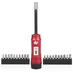 Neiko 10573B Torque Screwdriver Set 1/4'' Drive Long Shank | 10 to 50 Inch-Pound Range | 20 Bits Included