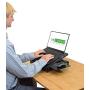CD4 Laptop Standing Desk Converter Ergonomic Adjustable Height tilt Laptop Desk Stand sit Stand up Desktop Riser Topper for laptops Small Compact Portable Folding Lightweight with Mouse pad Small