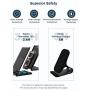 Seneo Wireless Charger, 3 in 1 Wireless Charging Station for Apple Watch, AirPods Pro/2, Detachable and Magnetic Wireless Charging Stand for iPhone 11 Pro Max/X/XS/XR/8Plus(NO QC 3.0 Adapter)