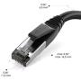 KabelDirekt – 25 feet – Cat 8 Ethernet, Patch & Network Cable (CAT 8.1, 40Gbps, for Maximum Network/Internet Speed, Fluke Tested, Double S/FTP Shielding, RJ45 Plug, Black)