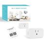 LINGANZH Smart Plug 2 Pack, Mini WiFi Smart Socket Compatible with Alexa Echo Google Home, No Hub Required, Timer Schedule, Smart WiFi Plug Outlet Remote Control Your Devices from Anywhere