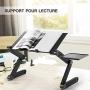 Large Laptop Stand for Bed & Sofa,Portable Laptop Table Stand,Adjustable Portable Laptop Desk with USB Cooling Fans and Mouse Pad