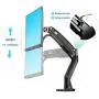 NB North Bayou Monitor Desk Mount Ultra Wide Full Motion Swivel Long Arm with Gas Spring for 22-35Monitors from 6.6 to 26.4lbs Height Adjustable Monitor Stand F100A-B