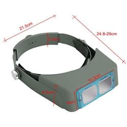 Head Mount Magnifier Jewelers Magnifying Glasses 1.5X 2X 2.5X 3.5X Optical Headset Magnifying Visor Reading Magnifier Jeweler Loupe with 4 Lens Close Work Magnifier for Electronics Watch Repair