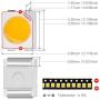 Chanzon 100 pcs 3528 (1210) Warm White 3000K SMD LED Diode Lights Chip (Surface Mount PLCC 3.5mm x 2.8mm DC 3V 20mA 7-8LM) Super Bright Lighting Bulb Lamps Electronics Components Light Emitting Diodes