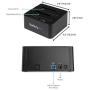 StarTech.com USB 3.1 (10Gbps) Hard Drive Duplicator Dock for 2.5'' & 3.5'' SATA SSD HDD + 4Kn - USB/ USB-C [Thunderbolt 3 Compatible] Cloner (SDOCK2U313R),Black