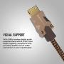 Monster M-Series 2000 Certified Premium HDMI 2.0 4K 60Hz, 25 Gbps, Zinc Alloy Connector, Vgrip, Braided Jacket