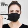 Zishen Premium Fabric Face Mask, Washable Reusuable Comfortable Protective Unisex Facial Cover, ATB+UV Protection (Black, 3EA)
