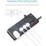 BESTEK 8-Outlet 6 Feet Extension Cord Power Strip with USB 15A 1875W Surge Protector with 5V 4.2A 4 USB Port Desktop Charging Station,600Joule,Grey