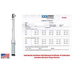 CDI Torque Products A Snap-On Company 1/2'' Drive 20-150 Ft Lbs / 34-197 NM Dual Scale Micrometer Adjustable Metal Handle Torque Wrench Individually Serialized with Matching Certificate of Calibration