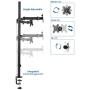 VIVO Dual Monitor Stand Up Desk Mount Extra Tall 39 inch Pole, Fully Adjustable Stand for up to 27 inch Screens, STAND-V012