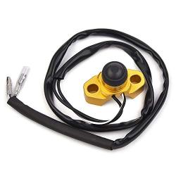 CNC Motorcycle Engine Stop Start Kill Switch Button Dirt Pit Bike ATV Quad Gokart Gold Water-Resistant