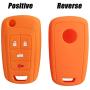 4 Buttons Remote Key Silicone Rubber Keyless Entry Shell Case Fob and Key Skin Cover fit for Chevrolet Camaro Cruze Volt Equinox Spark Malibu Sonic Buick for Opel (BLACK)