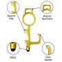 No Touch Door Opener (4 PC) | Clean Keys Button Pusher Stylus | Touchless Hands Free Sanitary Germ Utility Tool for Germaphobe | EDC Keychain | No Contact Handle | Multiple Opener