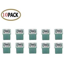 10 Pc Automotive LOW PROFILE JCASE Fuse 40 Amp Fuse Kit for Ford, Chevy/GM, Nissan, and Toyota Pickup Trucks, Cars and SUVs