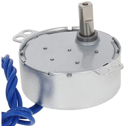 Fielect 1Pcs Synchronous Motor AC 110V 8-10RPM Turntable Motor CCW Direction 4W TYC-50 Double Flat Tapping Shaft