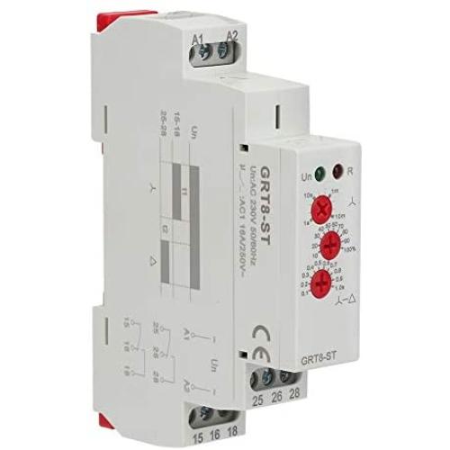 Star Delta Timer Soft Starter, Timer Delay Relay Motor Starter, for Star Delta Motor Start Control (AC/DC12V~240V)
