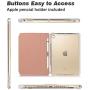 Valkit iPad 8th Generation Case, iPad 7th Generation Case, iPad 10.2 2020/2019 Case, Translucent Frosted Back Protective Smart Cover for 10.2'' iPad 8/7, Pink