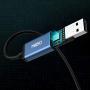 MillSO USB to 3.5mm Audio Jack Adapter, Sapphire Blue TRRS USB to AUX Audio Jack External Stereo Sound Card for Headphone, Speaker, Mac, PS4, PC, Laptop, Desktops - 1 Feet