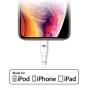 Tech Armor Apple MFi Certified Lightning Cable to USB A - 6FT White - Tough-Braided Extra-Strong Jacket - Sync/Charge iPhone & iPad