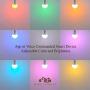 Hamilton Hills LED Multi Color Smart Bulb - Alexa Certified Standard Universal A19 E26 Dimmable Color Adjustable Lightbulb WiFi Enabled No Hub Required 3000K White