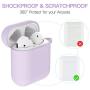 CTYBB for Airpod Case,Silicone Airpods Case Cover with Fur Ball Keychain Compatible with Apple Airpods 2/1 (Front LED Visible)