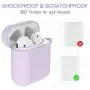 CTYBB for Airpod Case,Silicone Airpods Case Cover with Fur Ball Keychain Compatible with Apple Airpods 2/1 (Front LED Visible)