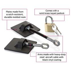 Computer Security Products Refrigerator Door Lock With Padlock, Black