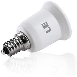 LE E17 to E26 Light Socket Adapter, Bulb Base Converter, Pack of 6