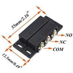 SpzcdZa 2Sets Magnetic Reed Switch Normally Open Closed NC NO Door Alarm Window Security/Magnetic Door Switch/Magnetic Contact Switch/Reed Switch for GPS,Alarm or Other Device,DC 5V 12V 24V Light