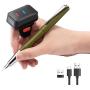 Tera CCD Wireless Ring Finger Barcode Scanner with Bluetooth, Mini Portable Bar Code Reader Fast Scanning for Screen Digital 1D Barcodes Work with Windows Mac OS Android iOS