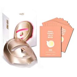 ECO FACE Near-infrared LED Photon Mask for Home LED Therapy - GOLD | 120 LED s (60 Near-infrared & 60 Visible) | Electronic Facial Skin Rejuvenation | Clinically Tested | Best Korean Skin Care