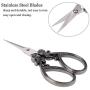 BIHRTC Small Embroidery Scissors 4.5 Inch Sewing Scissors Small Sharp Tailor Scissors Dressmaker Shears for Sewing Office Art Work Needlework Threading Crochet Craft Scissors