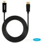 DisplayPort to HDMI 6 Feet Gold-Plated Cable 2 Pack, Avacon Display Port to HDMI Adapter Male to Male Black