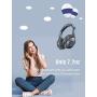 Mpow Active Noise Cancelling Headphones, 45Hrs Playtime Bluetooth Headphones with Microphone, Quick Charge, Deep Bass, Wired Wireless Headset for Kids, Adults, TV, Online Class, Office，Grey